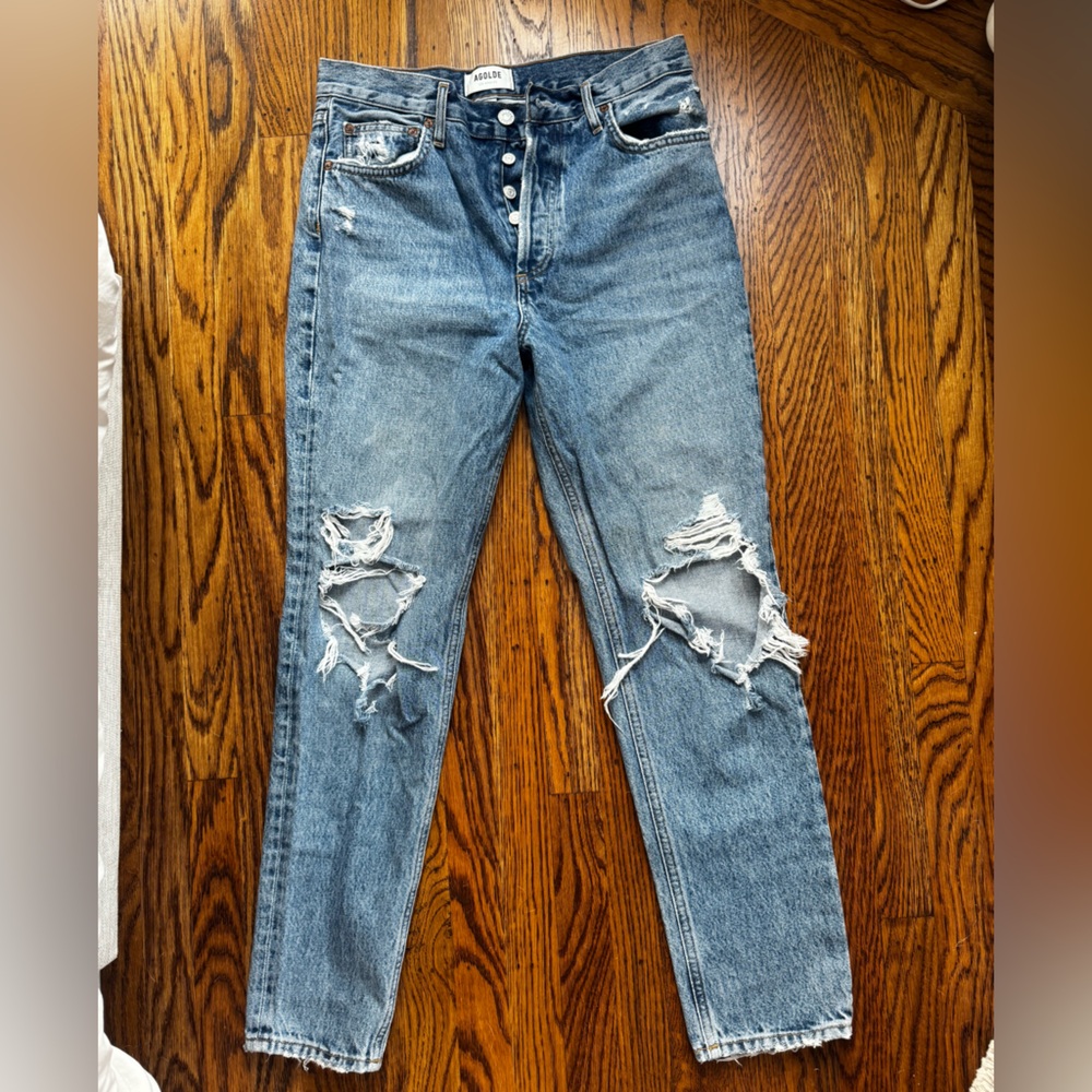 Agolde Light Blue Straight Leg Jeans